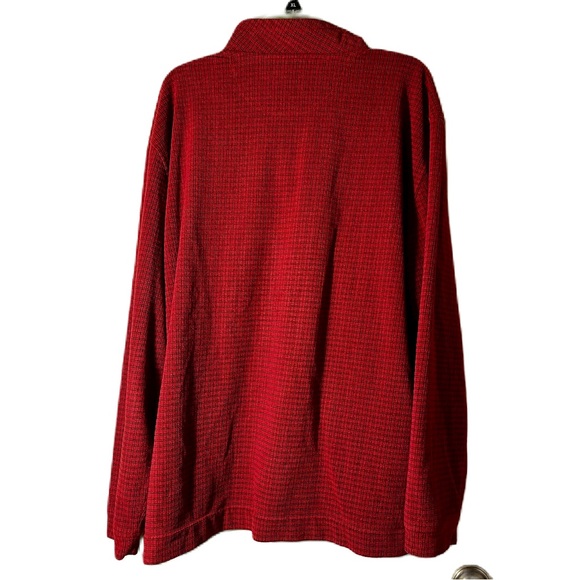 Tommy Bahama mens’ red black 3/4 zipper pullover size XL - Picture 4 of 9